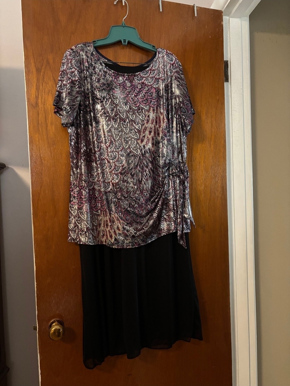 Christopher and Banks Party Outfit: 2X Sequins Top and 1X Elastic Wide Leg Pants